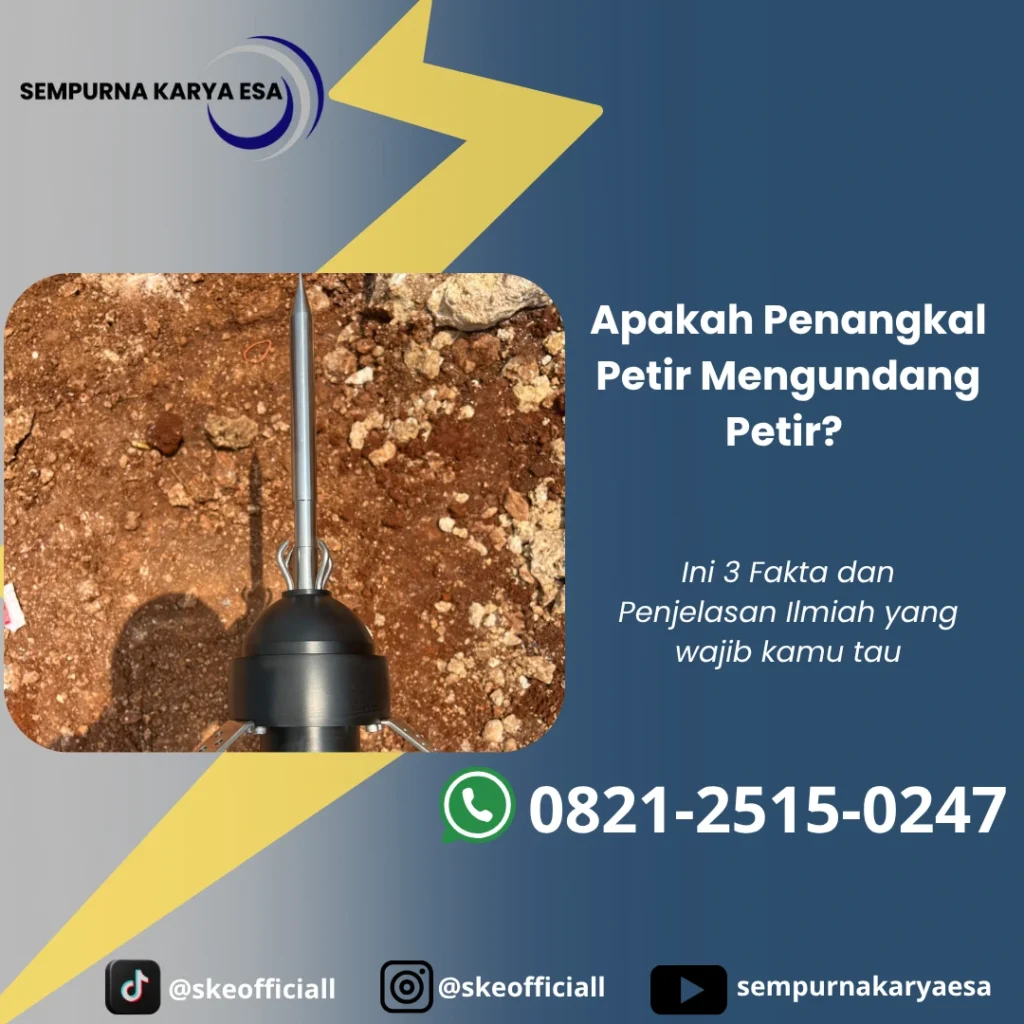 penangkal petir mengundang petir