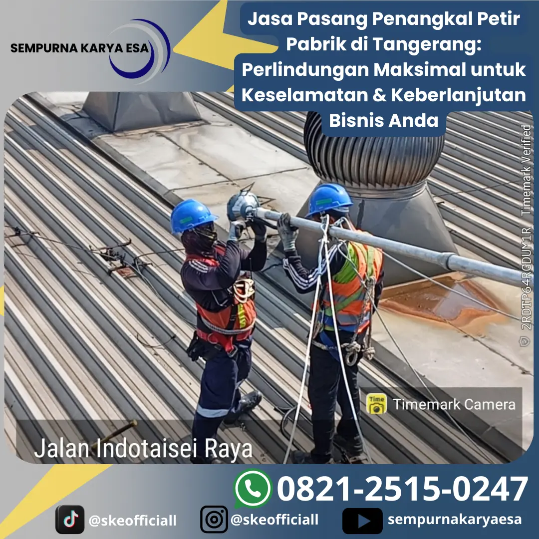 penangkal petir pabrik