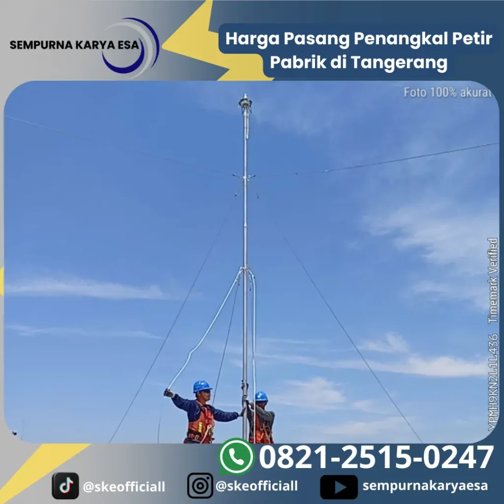 harga pasang penangkal petir pabrik