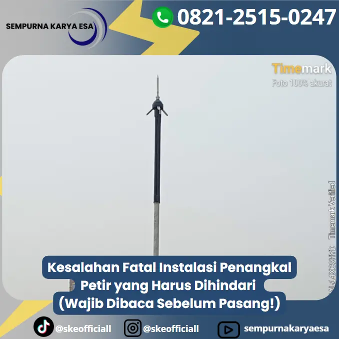 kesalahan fatal instalasi penangkal petir