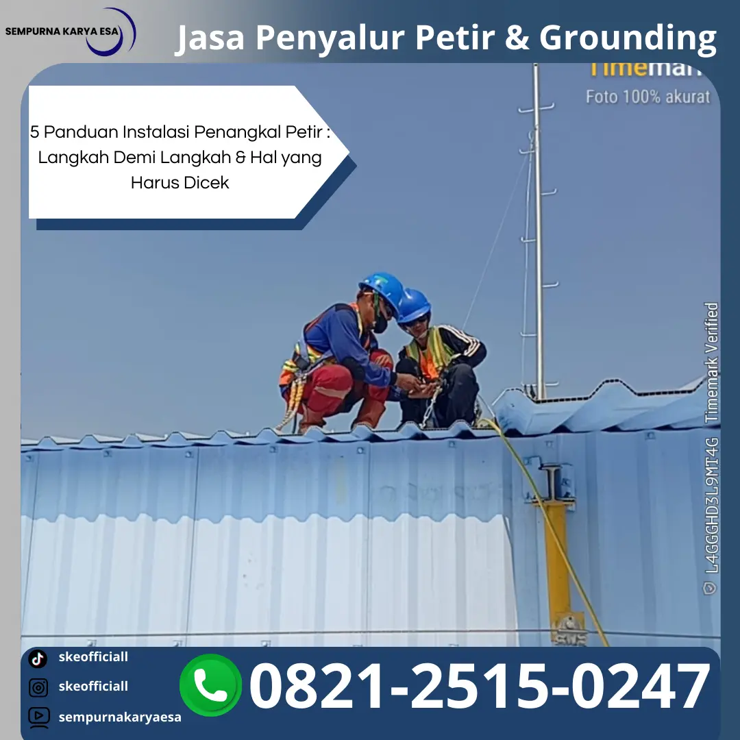 5 panduan instalasi penangkal petir