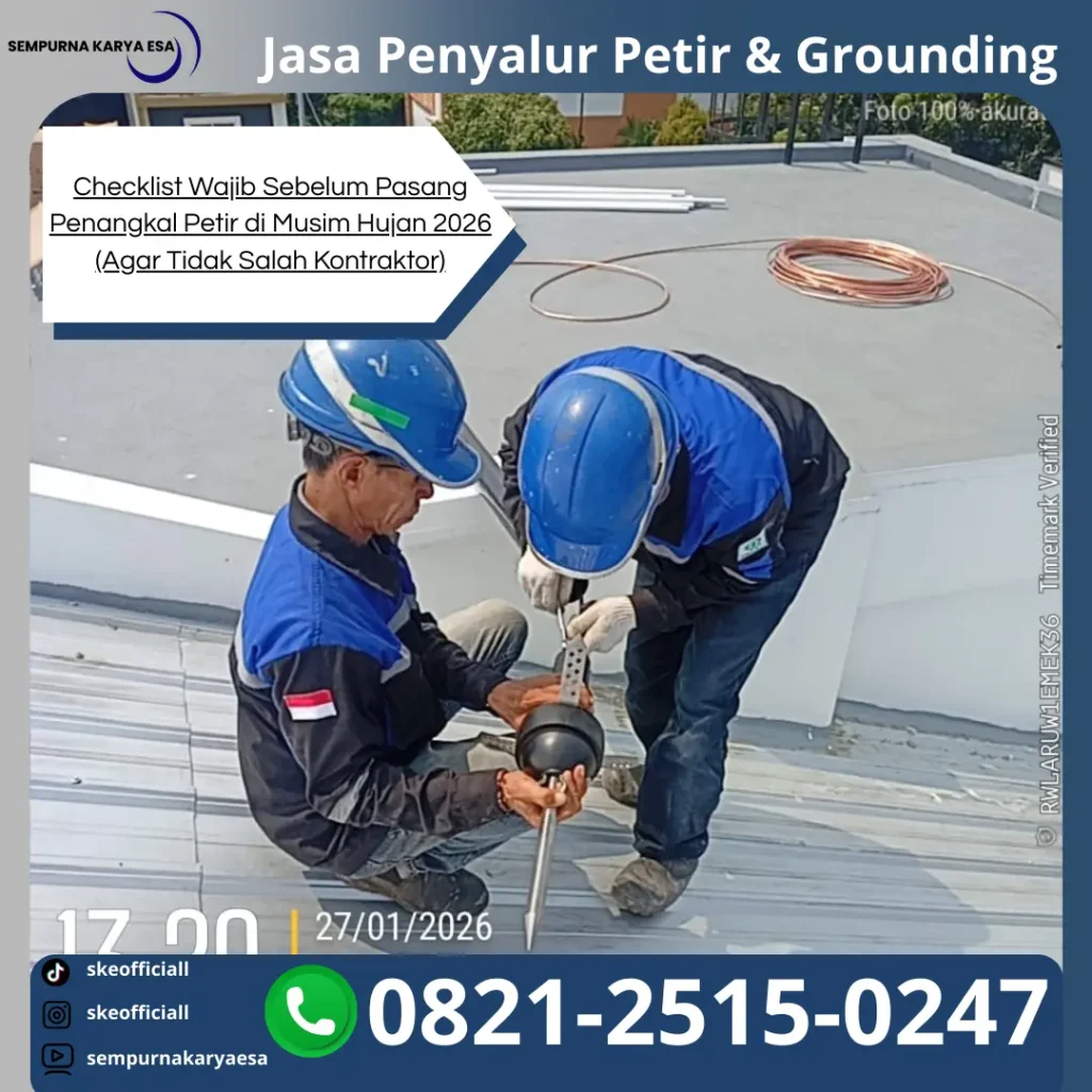 Checklist wajib sebelum pasang penangkal petir