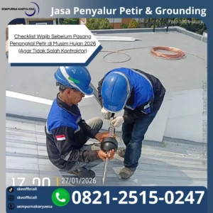 Checklist wajib sebelum pasang penangkal petir