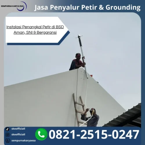 instalasi penangkal petir di BSD