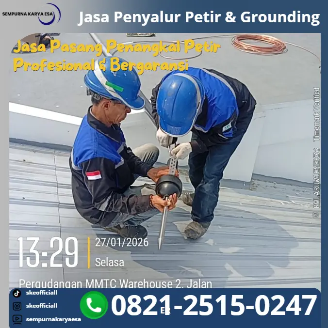 jasa pasang penangkal petir bergaransi