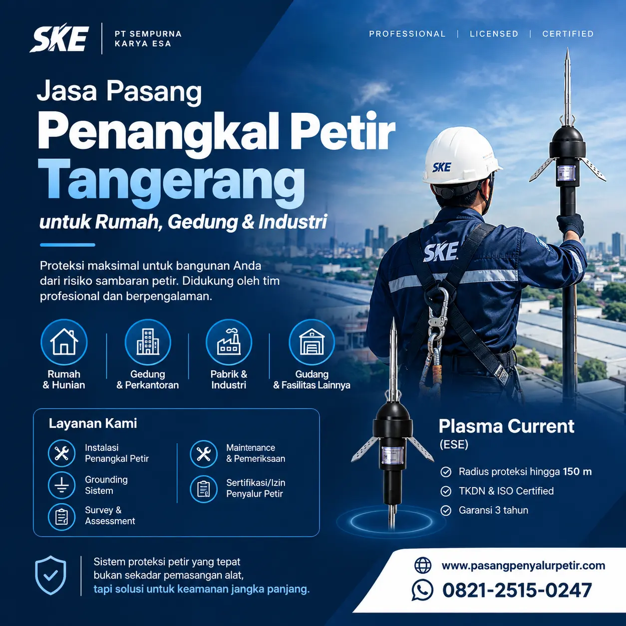 pasang penyalur petir tangerang