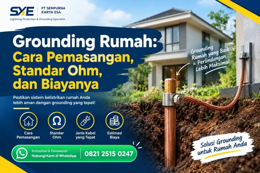 cara pemasangan grounding rumah