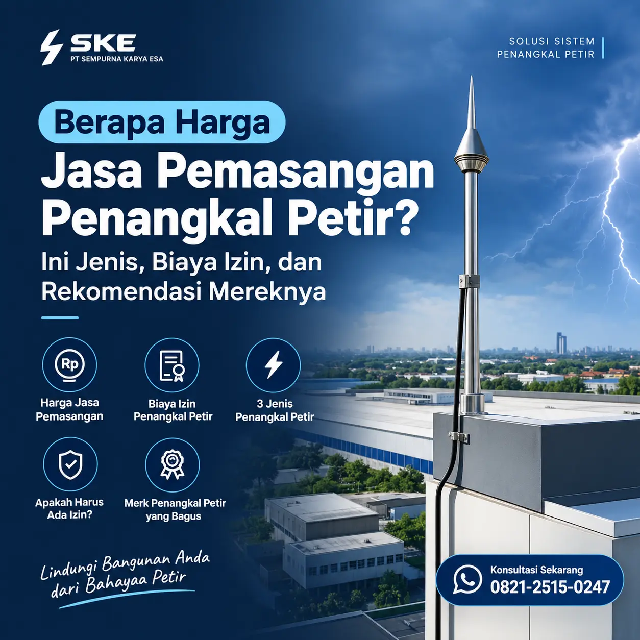harga jasa pemasangan penangkal petir